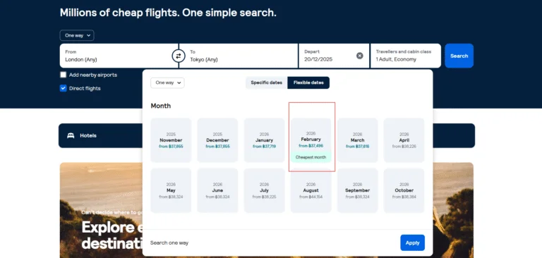 cheap flights guide showing flight search tools and travel planning