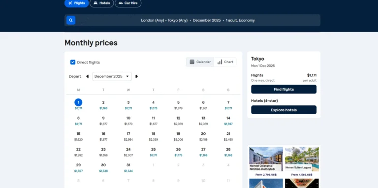 cheap flights guide showing flight search tools and travel planning