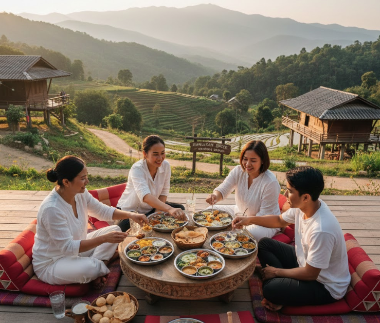 Indian Food in Thailand (2026): Where Indians Can Actually Find Real Desi Food — From Bangkok to Phuket & Even the Airports thai people eating Indian food in chiang mai mountains
