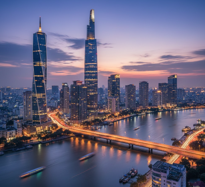 Ho Chi Minh City skyline Vietnam