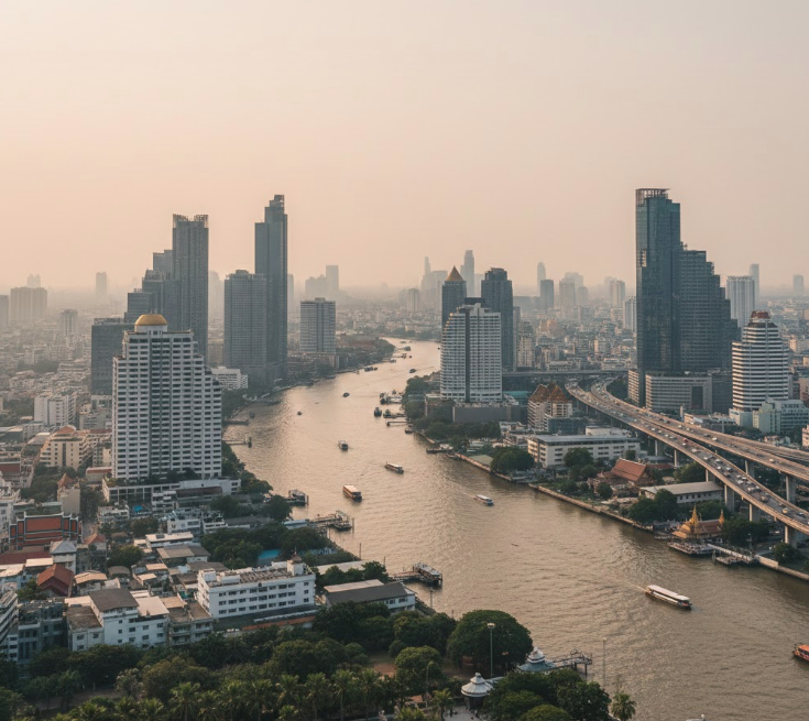 What to do in Bangkok during transit skyline view