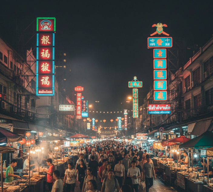 Bangkok Chinatown street food during layover