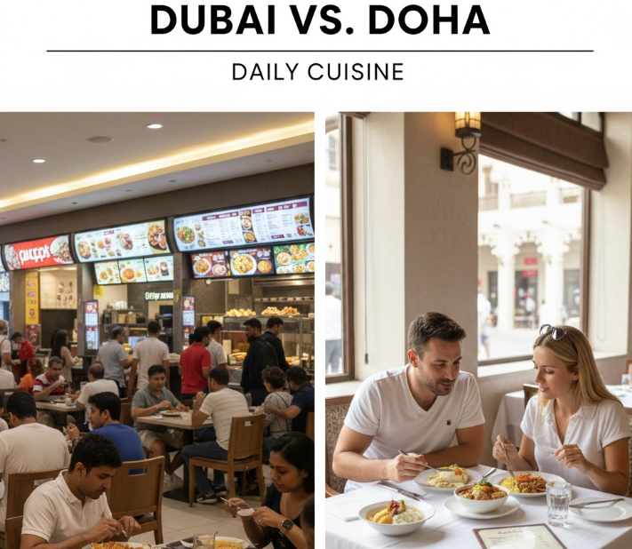 Cost of travel and daily spending in Dubai vs Doha
