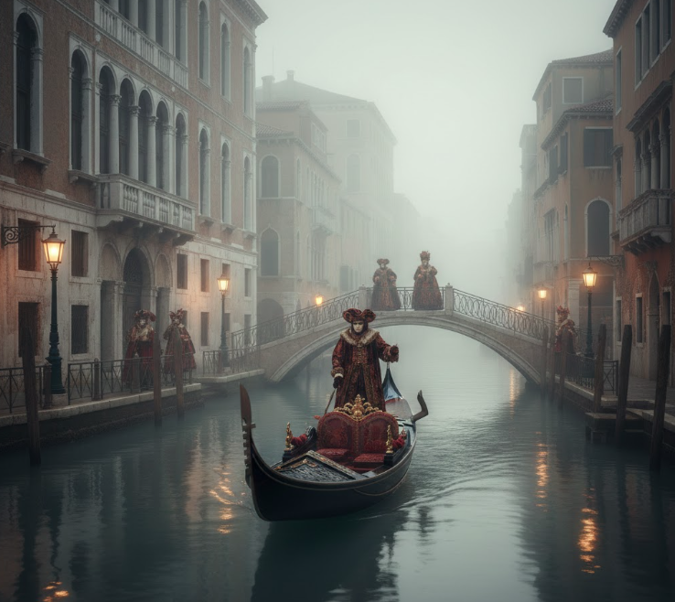 best places to travel in February in Venice during Carnival with canals and masks