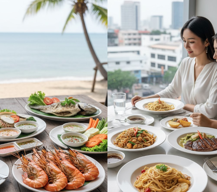 Hua Hin vs Pattaya food scene seafood street food restaurants