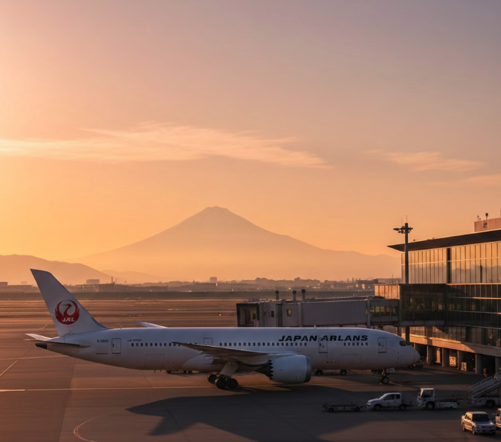 Japan Airlines free flights booking flow combining international and domestic routes