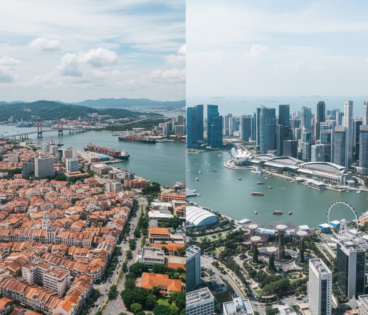 Penang and Singapore