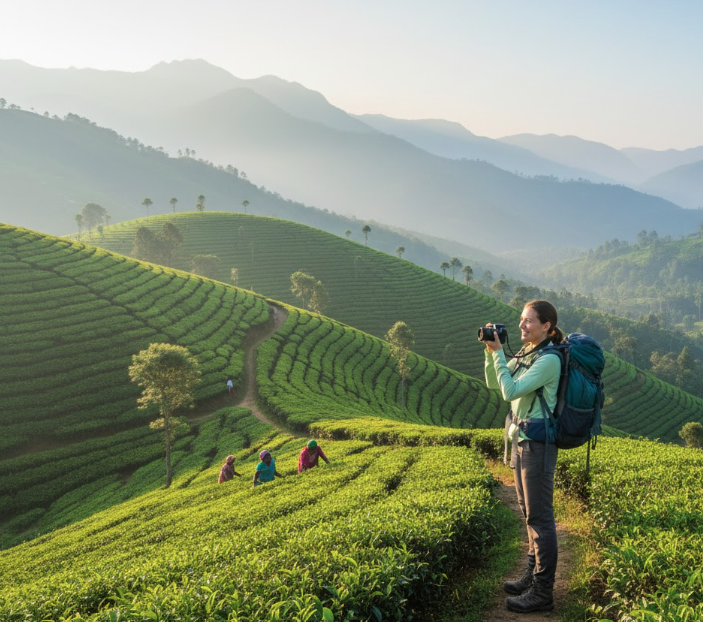 Munnar hills and tea gardens safe solo destination India for girls