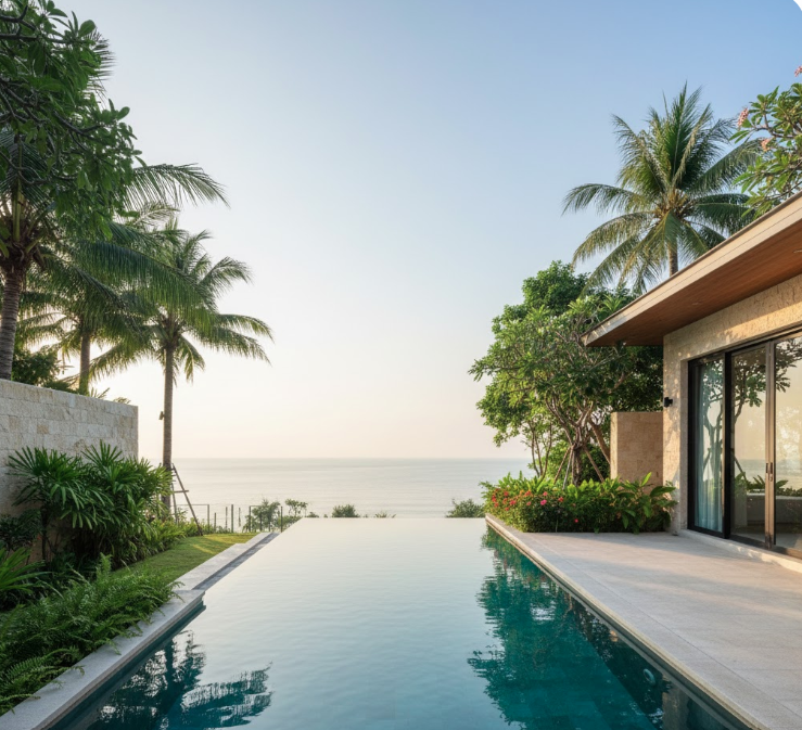 Thailand for honeymoon private villa with infinity pool