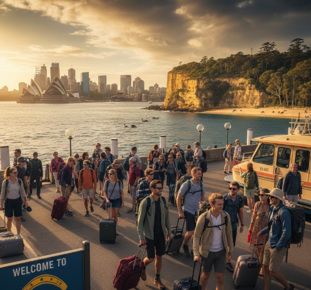 inbound tourism to Australia shifting from cities to regions