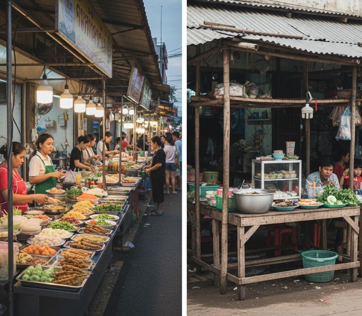 Thailand vs Cambodia food comparison