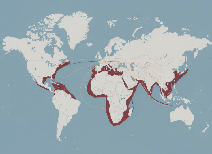Aircraft rerouting to avoid restricted Middle East airspace