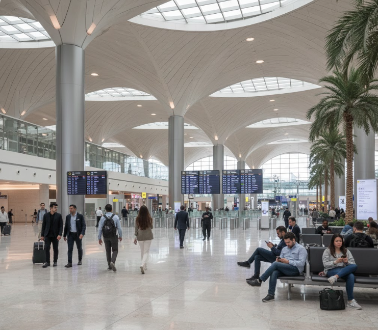 Dubai Doha Riyadh airports transit and safety comparison