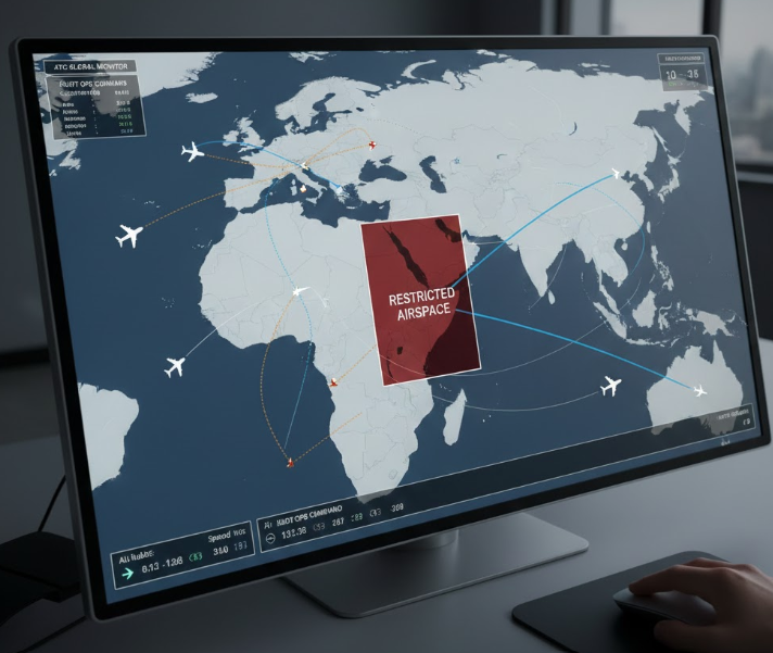 Middle East visa requirements and transit rules infographic