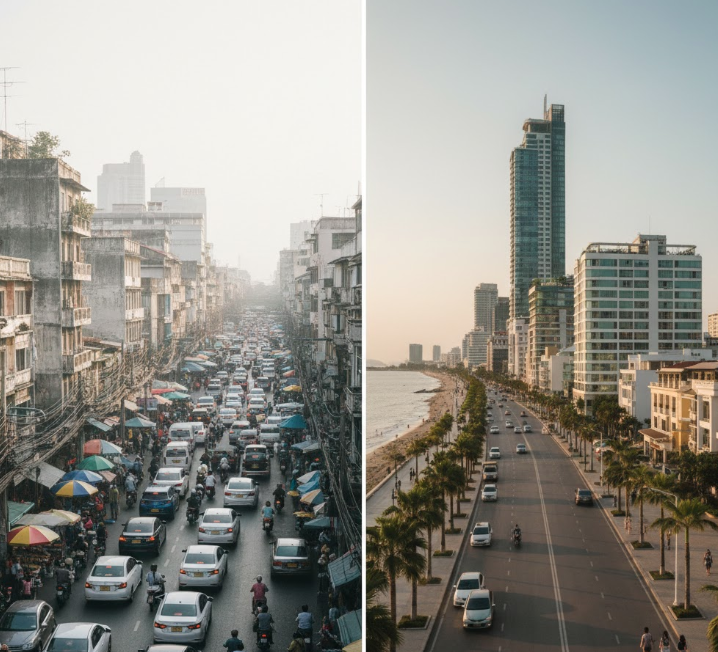 thailand overcrowding during high season showing packed streets and transport