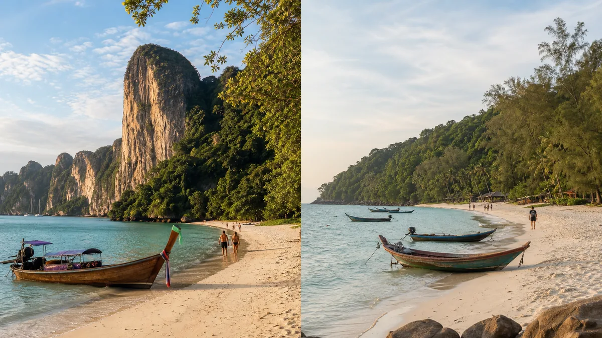 Thailand and Cambodia beaches compared side by side