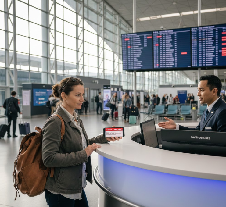 Passenger rights during flight cancellations