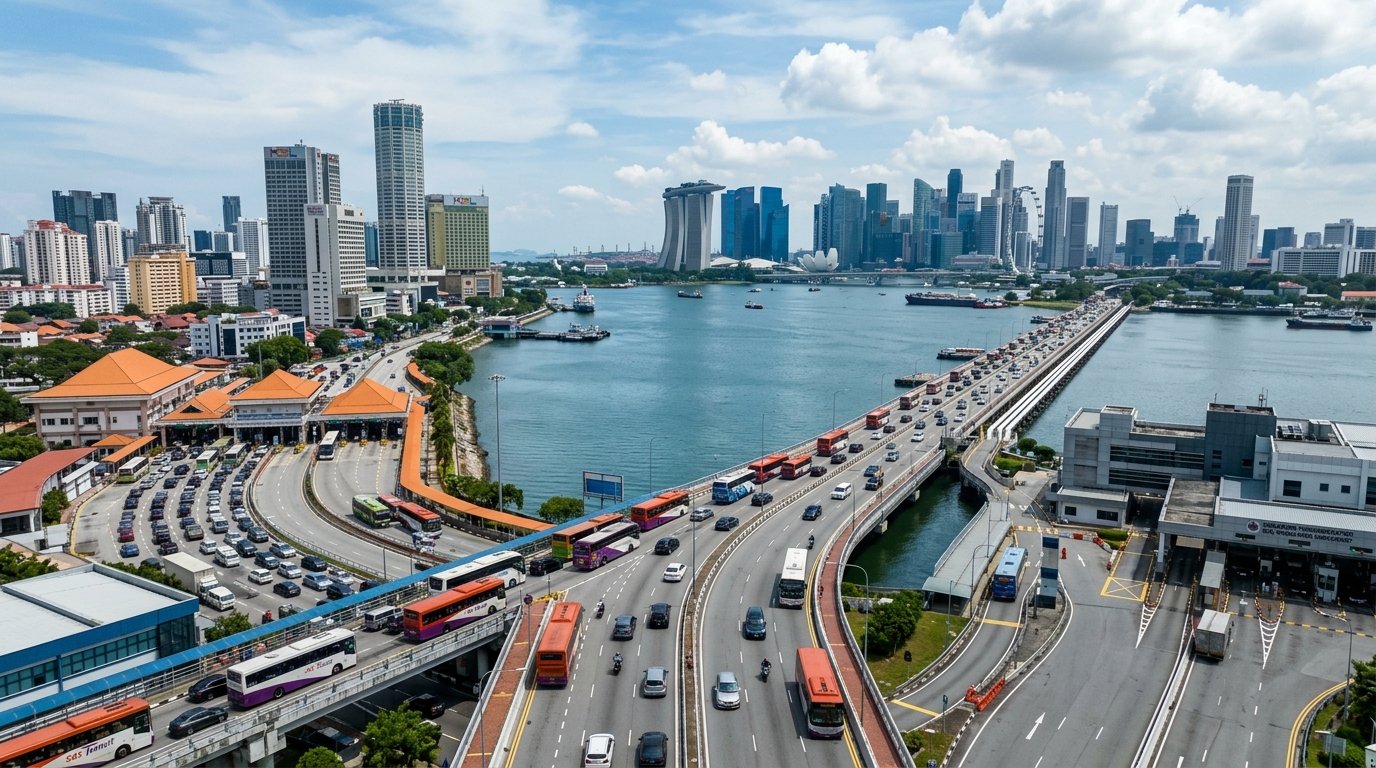 Singapore cross-border infrastructure, similar to the ferry terminals used for Singapore to Batam travel